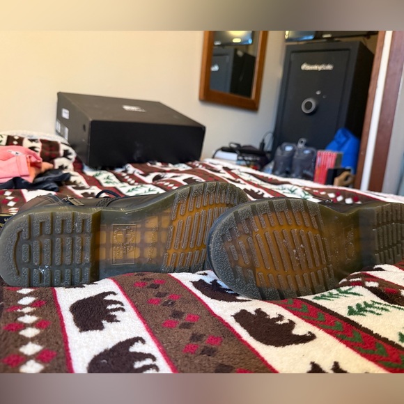 Dr. Martens Black Boots with Yellow Accents - Picture 3 of 5